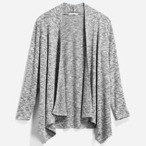 Heathered Gray Knit Cardigan-Small